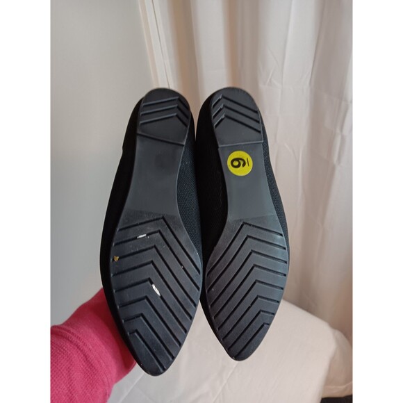 CYNTHIA ROWLEY Women’s 9 M  Black Chelsea Pointed Toe Textile Knit Ballet Flats - Picture 3 of 7